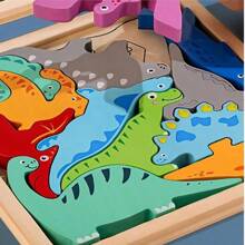 Montessori Early Educational Baby Wooden Animal Jigsaw Puzzle Wooden Puzzle Cartoon Animal Characters Baby Toys