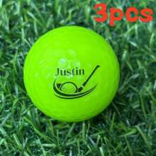 Balles de golf personnalisées, balles de golf personnalisables 3/6/9 pièces, personnalisez avec votre texte, 2 options de couleur, balles de golf haute visibilité à cœur en caoutchouc de haute qualité, cadeau inoubliable pour les golfeurs, idéal pour la Fête des Pères, remise des diplômes