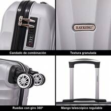 Vali ABS Cabin 55x40x20cm (44L) - Vali du lịch nhẹ nhỏ 20 inch - Xanh ngọc lam/Bạc/Xanh nước biển/Vàng/Vàng hồng/Đỏ/Tím/Đen/Xanh bạc hà/Xanh lá cây - Bạc - Xem 5