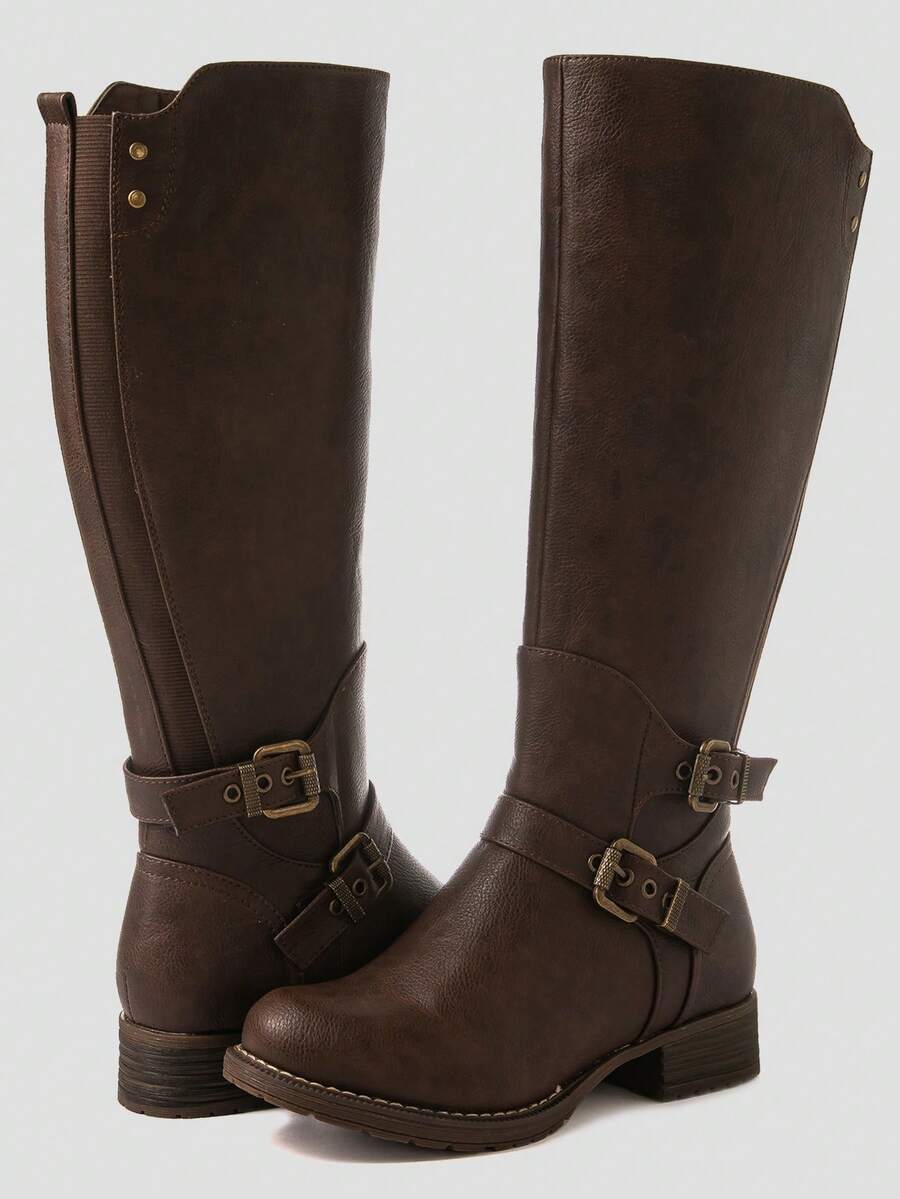 Visit The GLOBALWIN Store GLOBALWIN Women's Knee High Fashion Boots For Women Fall Boots Halloween Season - 棕色 - 查看 1