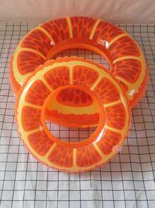 1PC Viral Orange Pool Float – Summer Swim Ring, Leak-Proof Beach Toy, Aesthetic Party Decor