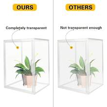 Clear Stackable Plastic Storage Bins With Magnetic Lid, Dustproof Book & Cosmetic Display Cases, Large Figures Collectibles Showcase, Shoe Box, Protection Organizer (Transparent, L-3 Pack)