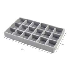 1 Stück / 6 Stück grau Flanell Tablett Schmuckablage, Samt Schmuck Präsentationsständer, stapelbares luxuriöses Schmuckstativ, tragbare Ring Ohrring Halskette Aufbewahrungsbox, Schmuckbox Zubehör, Haarbeutel, Tablett Dekoration, Tablett Haaraccessoires für Frauen Aufbewahrungsorganizer, Reiseessenziale, Geschenk