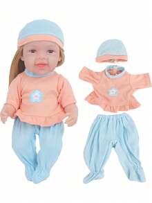 12英寸重生娃娃衣服，可爱熊/瓢虫/花朵/兔子/星星图案，新款夏季娃娃睡衣，适合3岁以上女孩、学生、婴儿娃娃配饰和服装、节日派对、生日礼物