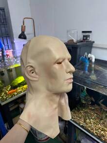 Máscara de cabeza completa con arrugas para hombre y mujer mayor, máscara facial de diablo para abuelo o abuela, suministros novedosos para fiestas de cosplay