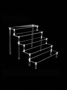 1 pièce Support d'affichage en acrylique transparent, à 1-5 niveaux. Organisateur cosmétique, support en acrylique pour parfum, support à cupcakes, pour figurines Amiibo et POP, présentoir pour aliments et desserts, produits de fournisseur cosmétique