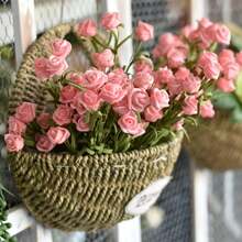 3Pcs Artificial Roses, PE Pink Foam Roses, White Simulation Roses, Perfect For Home Decoration, Vase Decoration, Photography Props Flowers, Room Decoration Aesthetics Gift