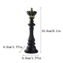 1pc Creative Home Furnishings International Elephant Resin Furnishings Window Decoration Black Chess Pieces Decoration