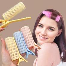 2 peças/1 peça modeladores de cabelo sem calor com ganchos autoadesivos - ferramenta de modelagem de cabelo fofa faça você mesmo, modelador desleixado para raízes, franjas, adequado para todos os tipos de cabelo