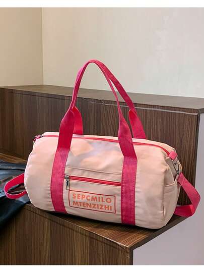 Bolsa de deporte espaciosa y ligera, mochila de viaje, bolsa de yoga y fitness, bolsa de lona para viajes cortos, bolsa de gimnasio cilíndrica y de moda para deportes, fitness y ejercicio, bolsa de viaje de gran capacidad para vacaciones, para mujeres y hombres, bolsa de yoga duradera