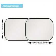6pcs Car Windshield Sunshade - Sun Protection, UV Protection, Heat Insulation, Light Blocking Car Sunshade, Magnetic Car Window Sunshade, Summer UV Protection Sunshade For Front And Rear Windows - Sunshade - View 7