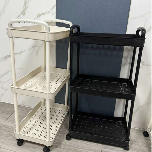 1pc Four Layers Small Cart Storage Rack, Multi-Layer Kitchen Storage Rack, Multi-Functional Kitchen Vegetable Plate Drip Rack, Bathroom Skin Care/Bath Gel/Towel Storage Rack, Multifunctional Organizer Rack Suitable For Bathroom, Bedroom, Office, Living Room, Back To School Supplies
