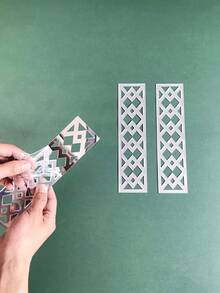 10 片装镜面墙贴 条纹设计镜面艺术瓷砖贴花 DIY 自粘墙线边框贴花 可移除亚克力镜面墙贴 墙贴和壁画 适用于家居装饰、墙壁装饰、厨房、房间装饰、电视背景 5*20 厘米（银色）个性化贴纸 - 彩色 - 查看 14