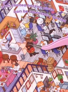 Pegatinas decorativas de casa DIY, pegatinas de paisajismo, pegatinas de escena, pegatinas de escena de casa en miniatura 3D para manualidades de scrapbooking, pegatinas de paisaje, pegatinas de cuaderno, pegatinas de escena de casa pequeña clasificadas a mano, reutilizables, disponibles en varios tamaños