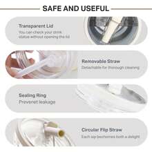 2 Pcs Fit  Lid Replacement 40 Oz, For  Lid No Spill, 40 Oz Tumbler Lid Replacement, Leak Proof, Spill Proof Cover, Leak Resistant - 白色 - 查看 5