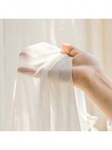 2pcs Mint Green Sheer Voile Curtains - Light Filtering, Modern Polyester Drapes For Living Room, Bedroom, Kitchen - Versatile Rectangular Design, Machine Washable, Curtains For Living Room