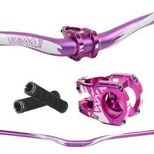 VXM 1 Set MTB Handlebar Components, Aluminum Alloy 78cm Ape Hanger, Super Light Hollow 3.5cm Colorful Stem, Single-Sided Lock-On Grips, Bicycle/Road Bike Outdoor Riding Handlebar Accessories - Multicolor - View 10