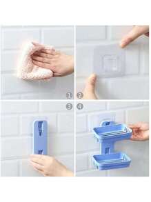 Wall Mount Draining Soap Holder, Wall Mount Draining Soap Dish, Soap Dish, Soap Box, Double Layer Soap Dish, Double Layer Soap Box, Drill-Free Soap Dish, Drill-Free Soap Box, Self-Adhesive Soap Dish, Self-Adhesive Soap Box, Wall Mount Organizer, Wall Mount Draining Soap Holder, Wall Mount Draining Soap Dish, Drill-Free Wall Mount Draining Organizer, Soap Dish Rack Back To School
