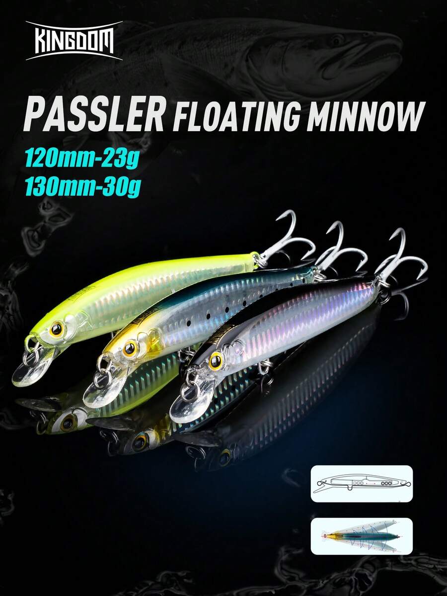 Kingdom Sea Fishing Lures Jerkbaits Minnow Saltwater 120mm/23g 130mm/30g Floating Artificial Bait Good Action Wobblers Hard Lure