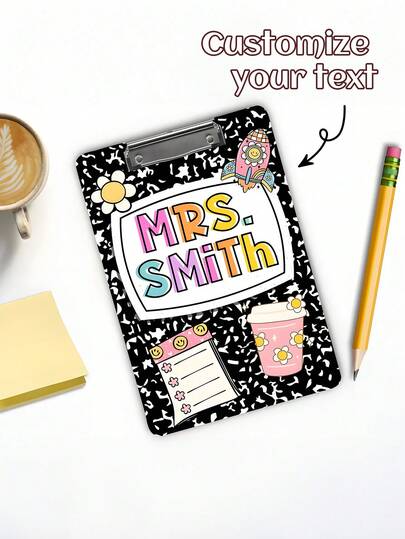 Portapapeles personalizado para maestros - 15 estilos, portapapeles para maestros, regalos personalizados para maestros de vuelta a la escuela, cuaderno de composición personalizado para maestros, multifuncional, ornamental, reutilizable, moderno, colorido, lindo, vintage, de dibujos animados, kawaii, personalizado, único, personalizado, trabajadores, clientes, estudiantes, para negocios/trabajo/oficina, para la escuela