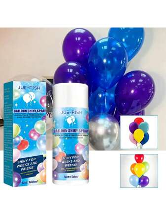 100ml乳胶气球亮光喷雾 气球氛围光泽喷雾 气球表面纹理光泽抗氧化持久亮光喷雾 气球增光剂