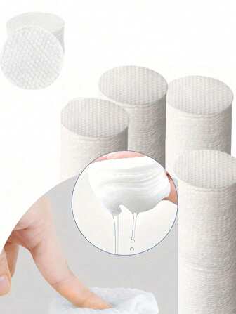 100/200/500 piezas Almohadilla desmaquillante, removedor de maquillaje facial y de ojos en forma redonda, exfoliante suave para eliminación del maquillaje, hipoalergénico, sin pelusa, ideal para piel sensible, preparación para limpieza y cuidado de la piel, accesorios para el cuidado de la piel