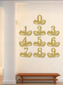 1PC Rustproof Wrought Iron Wall Art - European Vintage Baroque Golden Decorative Painting Artistic Letter Wall Mura Room Decor Bedroom Decor Home Decor Wall Decor