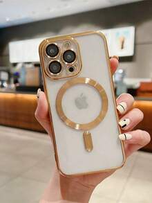 Original Plating For Magsafe Magnetic Wireless Charge Case For IPhone 16 15 14 13 12 11 Pro Max Plus Clear Silicone Cover