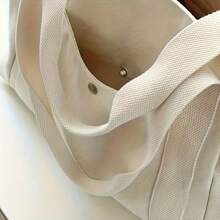 Bolso de lona con capacidad extra grande, minimalista y elegante, adecuado para ir y venir del trabajo, la escuela y viajes, útiles escolares, regreso a clases