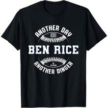 Another Day, Another Dinger Ben Rice New York Baseball MLBPA T-Shirt_220g High-Quality Pure Cotton T-Shirt With Minimalist Printing, Soft And Breathable Fabric, Comfortable And Loose, Suitable For All Day Wear, Suitable For Office Casual Wear, Spring And Summer Daily Appearance, Elegant And Youthful Design - Black - View 1