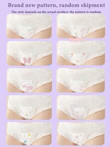 10 piezas/paquete, Toallas sanitarias nocturnas, Talla grande, Ropa interior para el período, Bragas absorbentes, Toallas sanitarias con estilo de ropa interior, Para uso nocturno - Blanco - Ver 11