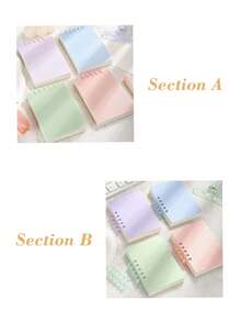 1 Piece Of Personalized Loose-Leaf Mini Notebook, Customized Name And Letter Pocket Book, Customized Name Initials Flower, Office Supplies, Portable Notebook Customization, High Aesthetic Notebook, Suitable For Office Records, Meeting Records, Study Records; Graduation Season Customized Notebook, - Multicolor - View 11