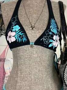 Ensemble 2 pièces fendu maillot de bain femme bikini dos nu, nouveau maillot de bain d'été 2025