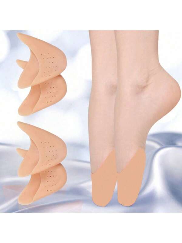 وسائد الأصابع السيليكونية للرقص، وسائد واقية للأصابع الأمامية للأحذية نصف أصابع[مناسبة للحياة اليومية، الباليه، الرقص، الرياضة]