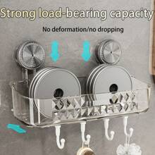 [ Thickened Large Suction Cup Storage Rack ] Wall-Mounted Storage Rack For Bathroom, Toilet And Toilet That Does Not Require Drilling And Draining