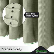 NEATERIZE Shower Curtain Sage Green - Hotel Style Sage Green Shower Curtains For Bathroom With Waffle Design, 72x72 Inches - Fabric Shower Curtain - Cortinas De Baño Elegantes - 海軍 - 查看 11