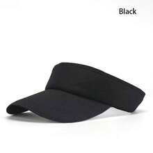 1 pieza Sombrero de sol ajustable para deportes al aire libre, diseño unisex, apto para tenis, béisbol, golf, deportes, ciclismo, , gorra de unicolor con parte superior abierta, opción de regalo ideal