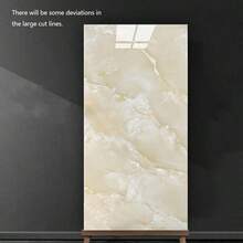 10/20/30pcs Yellow Marble Design Ceramic Tile Stickers, Waterproof Wall Decals For Kitchen, Bathroom, Bedroom Renovation - Yellow - View 11