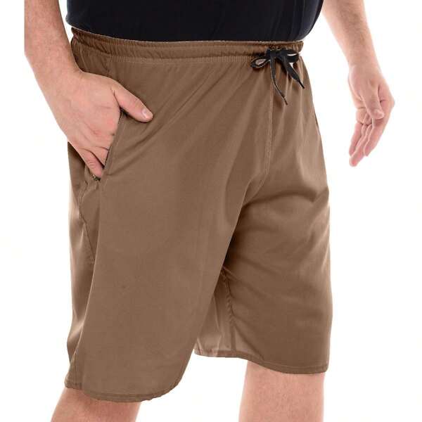 Bermuda Plus Size Tactel com Elastano Liso