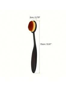 Multi-Functional Ink Blending Brush Set - Multiple Pieces With Precise Flat Brush Tips, Suitable For Artists, DIY Crafts And Cardmaking. Powder Brush - Large Oval Shape, For Liquid And Cream Application, Black Handle, Brown Bristles, Non-Shedding Nylon, Suitable For All Skin Types, Portable And Flexible, Foundation Makeup Brush, Painting Tool Set, Coloring Supplies, Art Supplies, Paint Brushes School Supplies,Back To School - Black - View 5