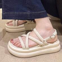 Women Platforms & Wedge Sandals - Beige - View 2