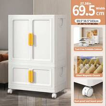 1/2/3/4/5 Layer Collapsible Wardrobe Closet, Adult Bedroom Storage Cabinet, Easy Assembly Garment Organizer Wardrobe - Multicolor - View 12