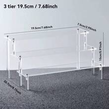 1 pièce Support d'affichage en acrylique transparent, à 1-5 niveaux. Organisateur cosmétique, support en acrylique pour parfum, support à cupcakes, pour figurines Amiibo et POP, présentoir pour aliments et desserts, produits de fournisseur cosmétique