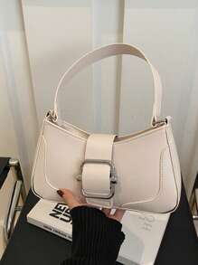 Bolso bandolera, bolso de estilo vintage tipo baguette, práctico para uso diario, puede sostener cartera y teléfono, ligero y conveniente