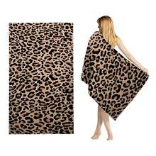 1pc Ultra Soft Lightweight Quick-Drying Beach Towel - Leopard Print Polyester Blend, Suitable For Swimming, Camping, Travel And Outdoor Adventure - Essential Boho Accessory, Beach Blanket, Swimming Gear, Camping Gear - Multicolor - View 5