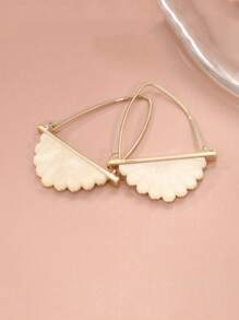 Exquisite weiße fächerförmige Blatt-Ohrringe, modischer Schmuck für Bräute, perfekte Geschenke für Feierlichkeiten