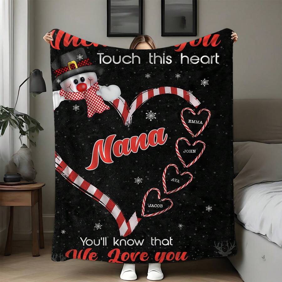 Blanket For Grandma Nana Gigi Grandpa Gift For Christmas - Multicolor - View 1