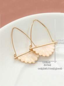 Exquisite weiße fächerförmige Blatt-Ohrringe, modischer Schmuck für Bräute, perfekte Geschenke für Feierlichkeiten