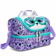 1pc Double-Layer Insulated Lunch Bag, Girls' Thermal Cooler Tote Bag With Adjustable Shoulder Strap - Multicolor Double Layer Lunch Bag - View 9