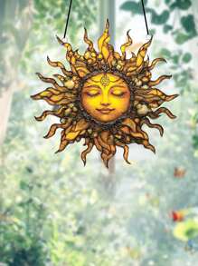 1件亚克力阳光捕捉器窗饰 - 波西米亚风阳光墙饰，春夏、母亲节、婚礼的完美礼物，阳光装饰家居、花园或露台（使用前请撕掉保护膜，材质为亚克力，非玻璃）